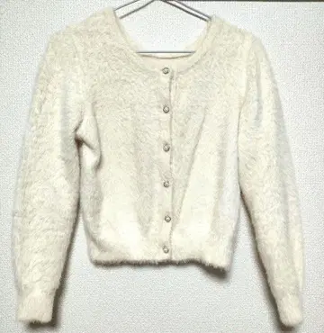 포근포근 샤기 니트 가디건 프리 사이즈 에코 퍼