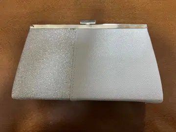 AIMER 바이컬러 BOX 클러치백 실버