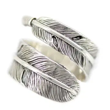 실버 925 심플 이글 페더 반지 이글 남녀 공용 링