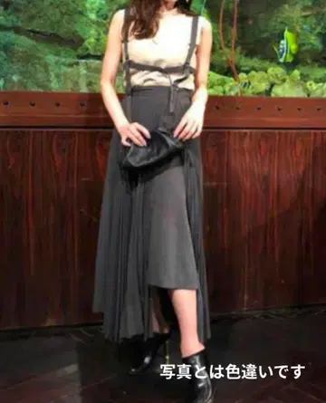 Ameri 아메리 어깨끈 포함 하네스 포함 플리츠 롱 스커트 M 사이즈