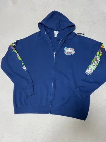 RON JON 풀 집업 후드티 네이비 론존