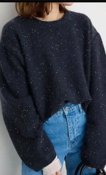 SLOBE IENA 스팽글 니트 플라워 2024aw