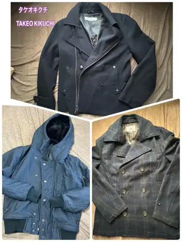 다케오 키쿠치 남성용 점퍼 자켓 블루종 아우터