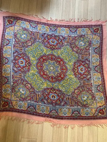 Manipuri 울 실크 스톨 120 120