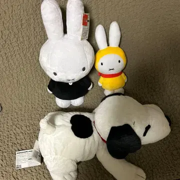 미피와 스누피 봉제 인형 세트