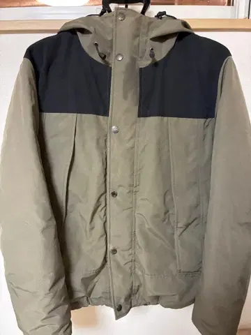 [ 새상품급 ] coen 후드 부착 다운 자켓 올리브 그린