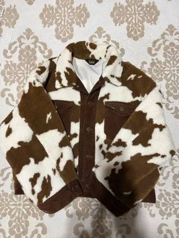 Lee Cow 패턴 플리스 자켓