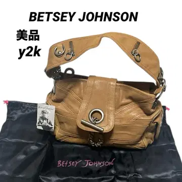 새상품급 Betsey Johnson y2k 금장 장식 가죽 느낌 핸드백