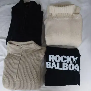 하이넥 L 사이즈 묶음 판매 3점, 덤으로 후드티