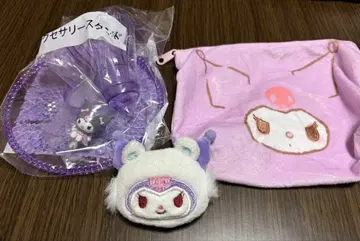 쿠로미 묶음 판매 ( 시크릿 헤어 클립, 액세서리 스탠드, 파우치 )