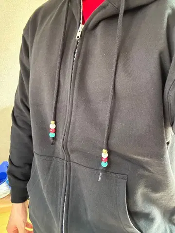 [ 새상품 미사용품 ] 블랙 L 풀 집업 후드티 무지 후드티 후드티