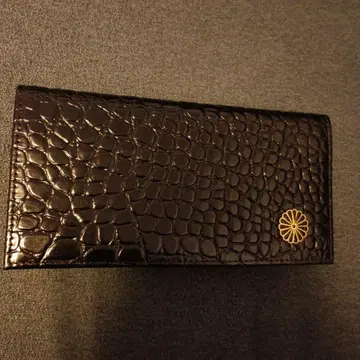 황궁 장지갑 크로커다일 패턴 새상품 블랙