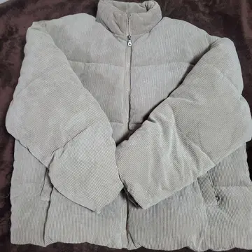 ELSPIA 코듀로이 패딩 자켓 베이지