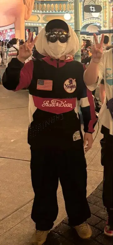 나일론 자켓 블랙/핑크