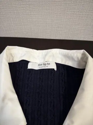 Her lip to 네이비 케이블 니트 가디건 M