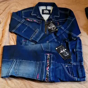 도라이치 한정판 핑크 카모플라쥬 지퍼 상하의 LL 세트