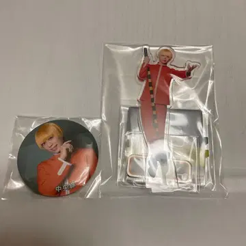 청춘 철도 츄오선 캐릭터 아크릴 스탠드와 배지 세트