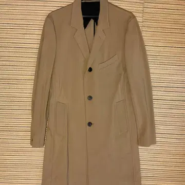 베이지 체스터 코트 3개 버튼