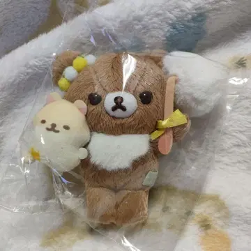 리락쿠마 봉제 인형 민들레 솜털 차이로이코구마 매달리는 봉제 인형