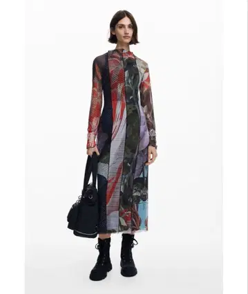 Desigual 데시구알 패치워크 롱 원피스
