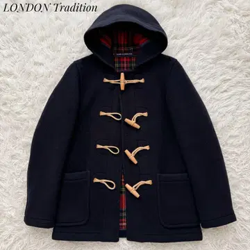 LONDON Tradition 네이비 더플 코트 그린라벨 별주