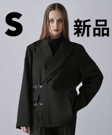 CLEL 프라임 TR 더블 라펠 테일러드 자켓 차콜 그레이 S