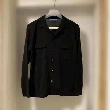 Vandori BluBre 오픈 카라 썸머 니트 셔츠 블랙 미사용