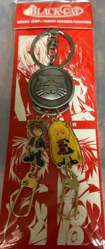 BLACK CAT 키링 기차 이브 골드 컬러의 어둠 점프 응모자 전원