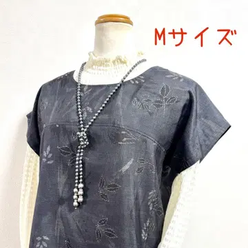 기모노 리메이크 No.3190 M 사이즈 오시마 명주 프렌치 슬리브 튜닉