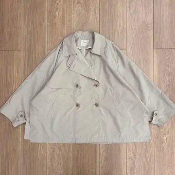 IENA PE/포플린 오버 숏코트 베이지 38 트렌치코트