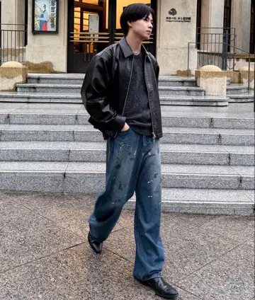 SINSS 심 라인 집 블루종 블랙