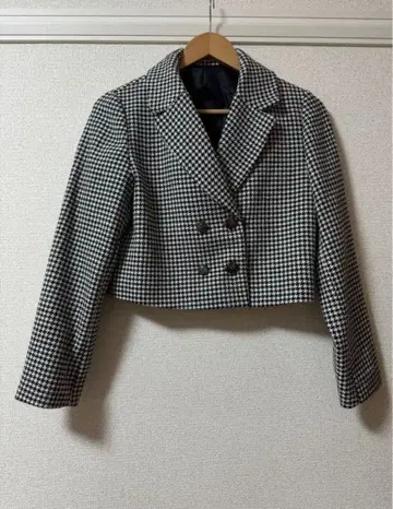 마제스틱 레곤 하운드투스 패턴 자켓