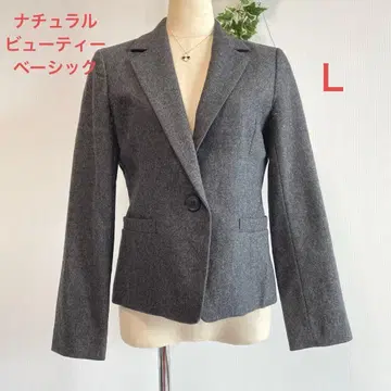 NATURAL BEAUTY BASIC 그레이 테일러드 자켓 L