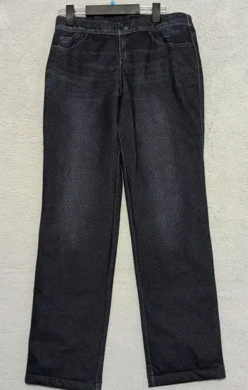 데님풍 다운 팬츠