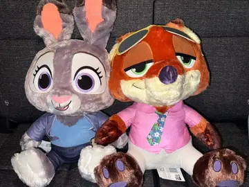 주토피아 2 슈퍼 라지 봉제 인형 닉 & 주디 2종 세트