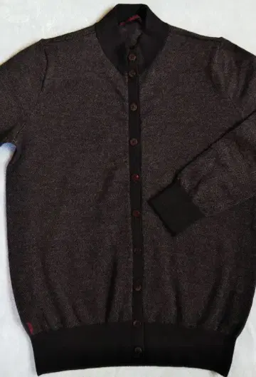 마드모아젤 논논 하이넥 울 니트 가디건