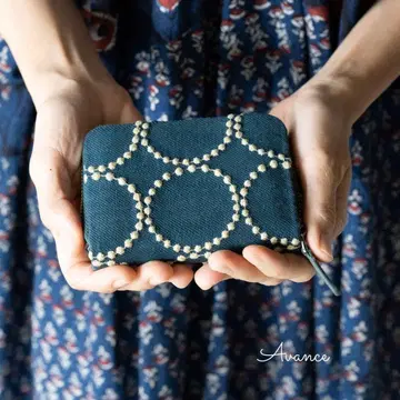 미나 페르호넨 탬버린 컴팩트 지갑 접이식 지갑 풍수 그린