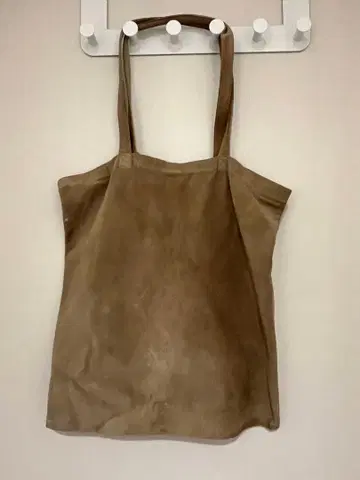 ACATE 가죽 토트백 베이지 스웨이드