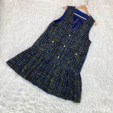 [ reverie ] 트위드 오버롤 스커트 원피스