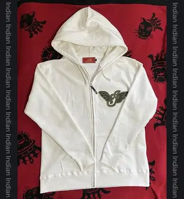 인디언 Indian 후드 부착 헤비 웨이트 지퍼 후드티 XL