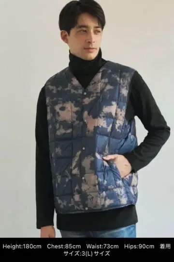 새상품 [ TAION ] 베이직 V넥 버튼 이너 다운 베스트 25AW