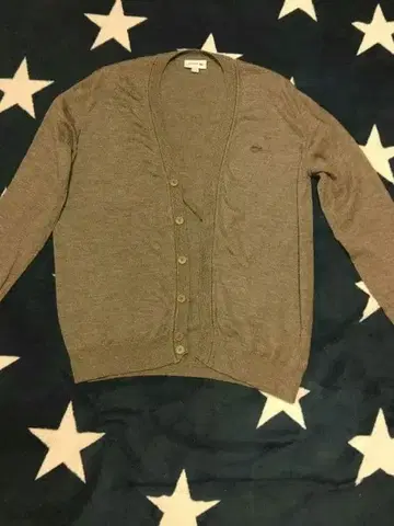 LACOSTE 그레이 가디건 US6 XL