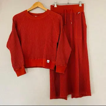 DISCUS 셋업 서멀 주홍색