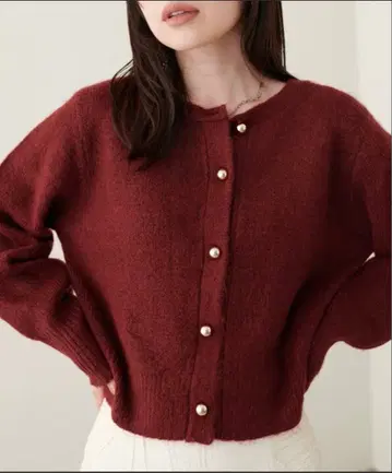 natural couture 동글단추 크루넥 가디건