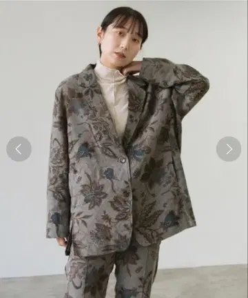 Kastane 보태니컬 무늬 자카드 자켓