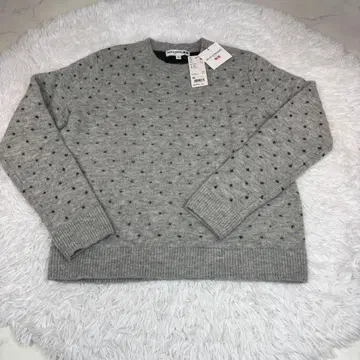 미사용 새상품 UNIQLO 여성용 자카드 스웨터 XL 사이즈 그레이