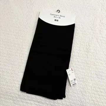 UNIQLO 캐시미어 블렌드 스톨 블랙 180 x 60cm