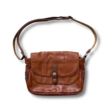 00s vintage leather shoulder bag brown