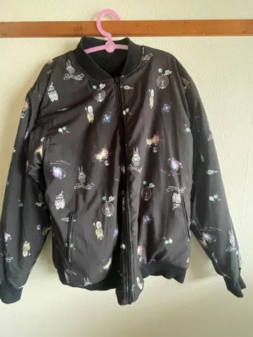 우주 패턴 나일론 블루종