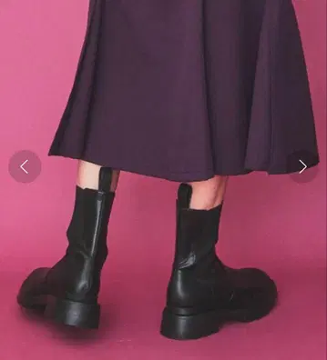 iNella 첼시 미들 부츠 블랙